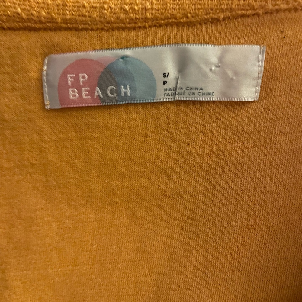 FREE PEOPLE Orange Button-Up Top - Picture 3 of 3